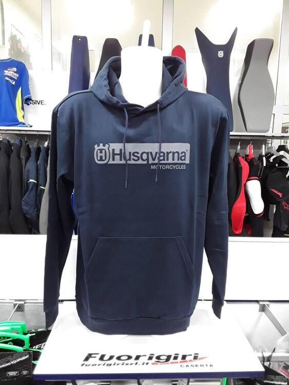 FELPA HUSQVARNA CON CAPPUCCIO