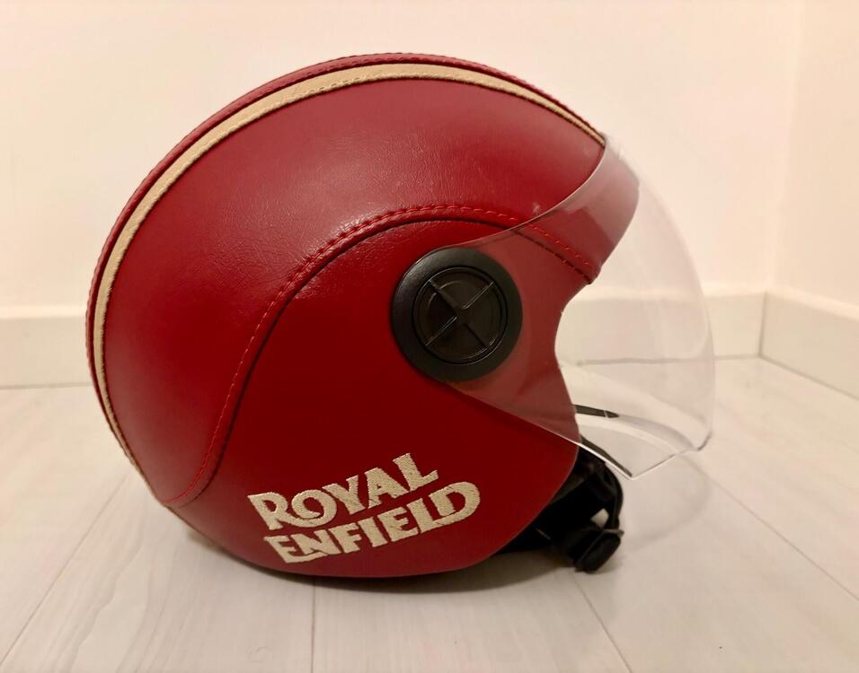 Casco BHR in pelle Royal Enfield style - XL - sett (2)