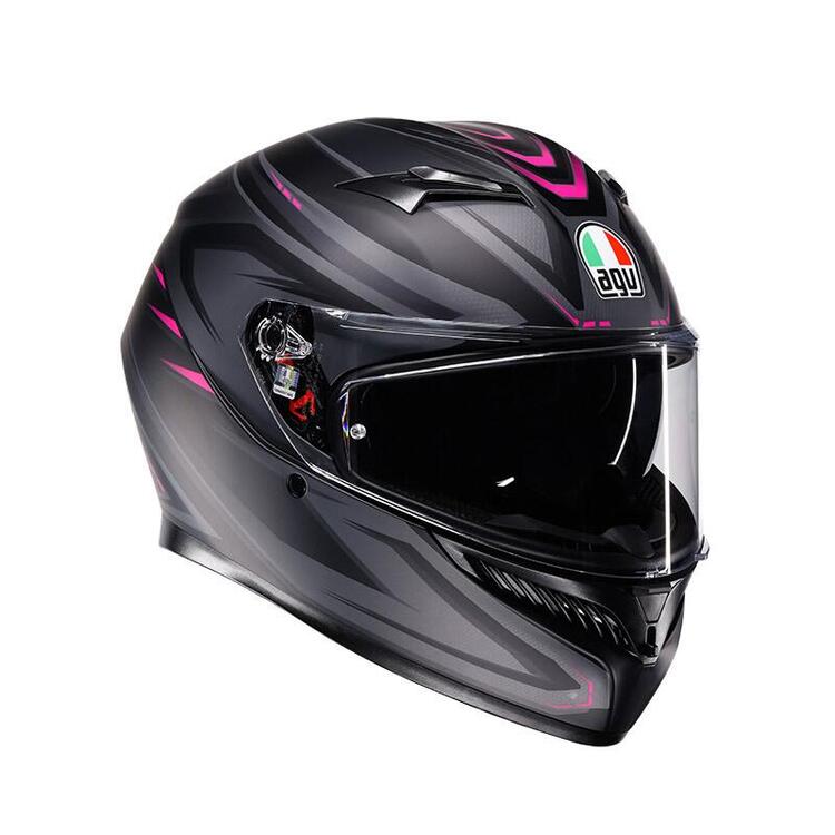 Casco Integrale AGV K3 Syth Nero Opaco Rosa