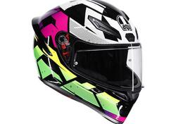 Casco Integrale AGV K1 S Punkpulse Viola Lime