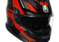 Casco Integrale AGV K7 Taurax Nero Rosso In Fibra