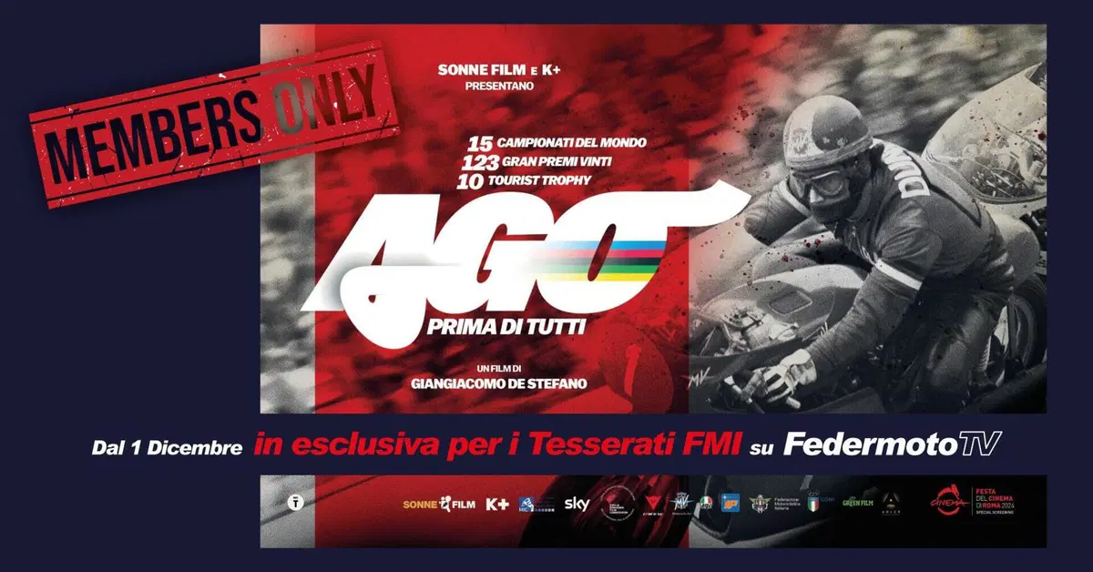 "Ago prima di tutti" arriva in streaming: il film su Giacomo Agostini esclusiva FedermotoTV