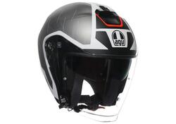 Casco Jet AGV Irides Trieste Nero Bianco Rosso