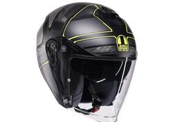 Casco Jet AGV Irides Zagabria Grigio Opaco Giallo