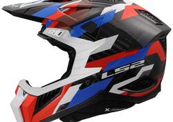 Casco Cross LS2 MX703 X-Force Phantom Bianco Blu R