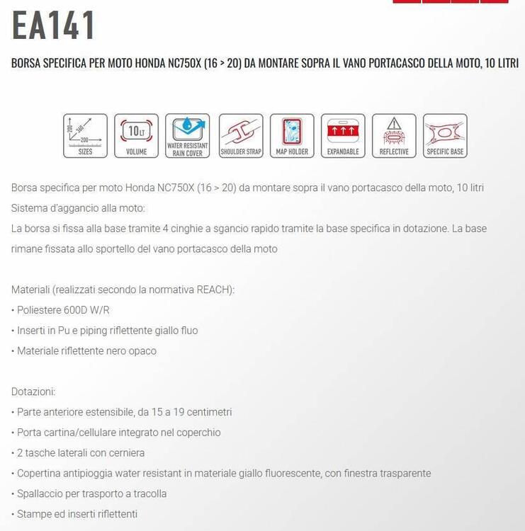 Borsa per Honda NC 750X 2016-2020 Givi (2)