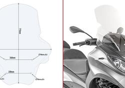 Parabrezza Givi D5613STper PIAGGIO MP3 350-500 Spo