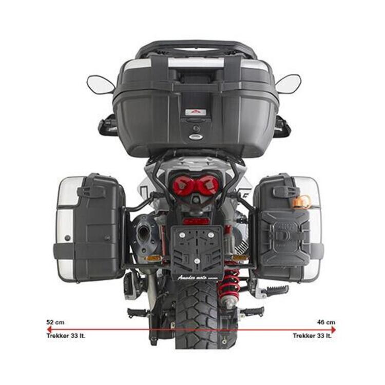 Portavaligie laterale Givi PLO8209MK per Guzzi V85