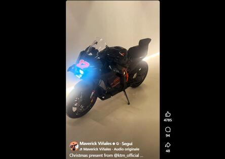 Ecco il regalo di Natale della KTM per Maverick Viñales 