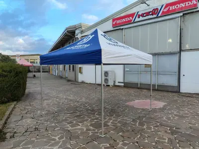 Gazebo Husqvarna 3x3 colore bianco e blu