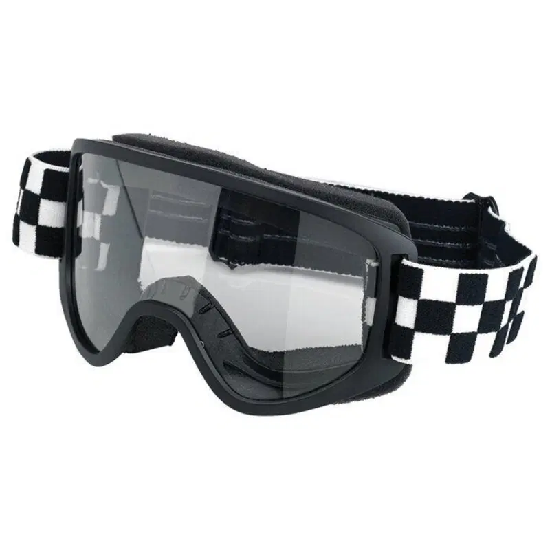 Mascherina Biltwell Checkers Nera con scacchi bian