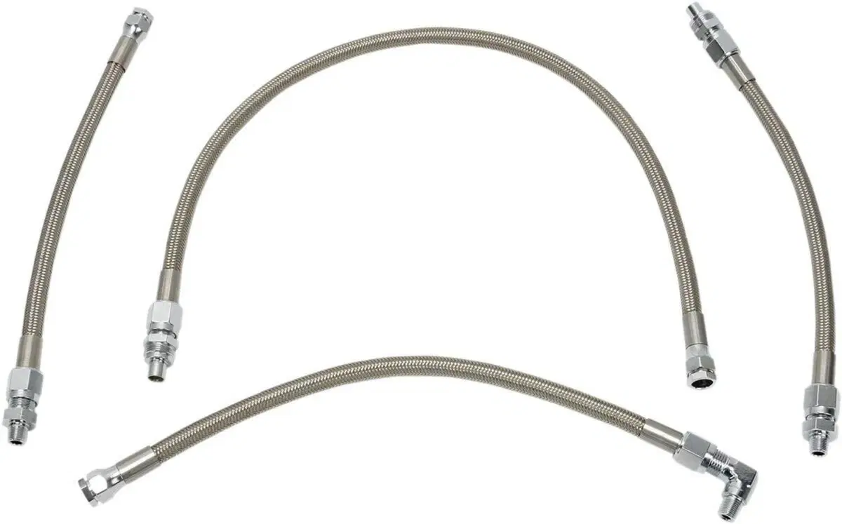Kit tubi olio in treccia inox per Softail dal 1992 Drag Specialties