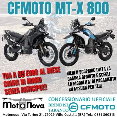CFMOTO 800MT-X Low Seat (2025 - 26) nuova