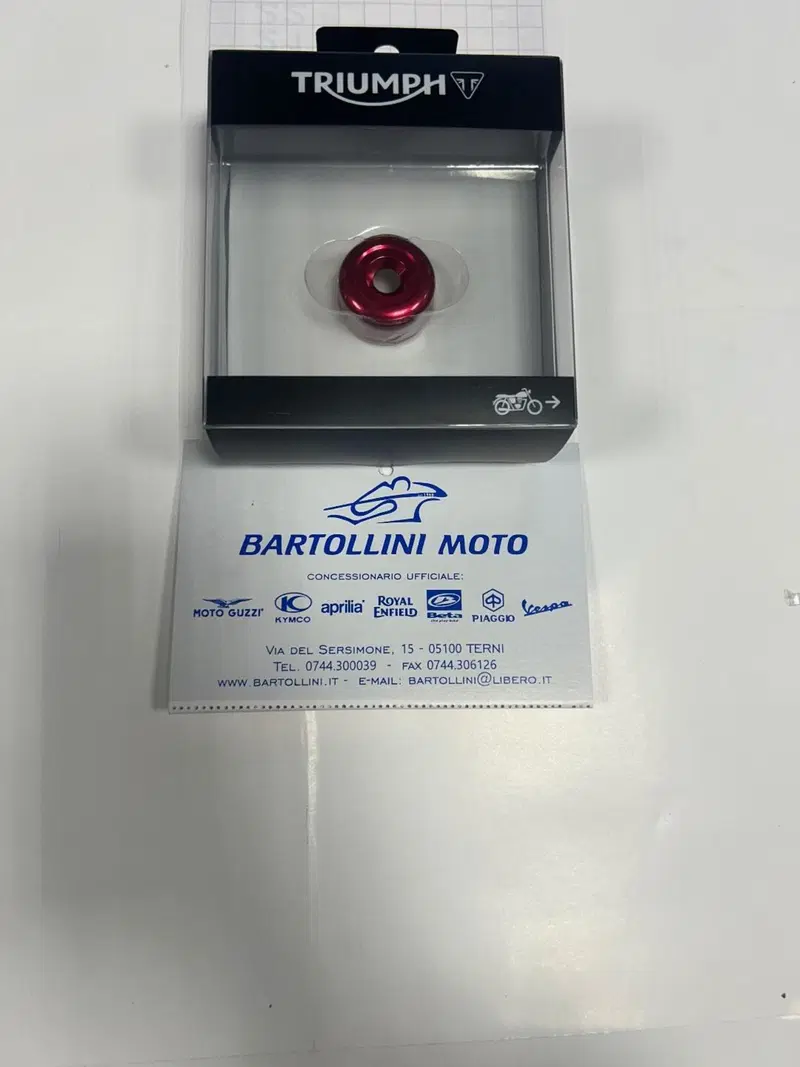 Tampone manubrio in ergal rosso Triumph