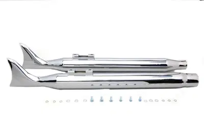 Marmitte Fishtail cromate da 3" per Touring M8 dal 