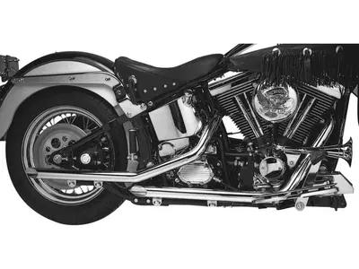Marmitte Drag Pipe cromate Santee per Softail dal