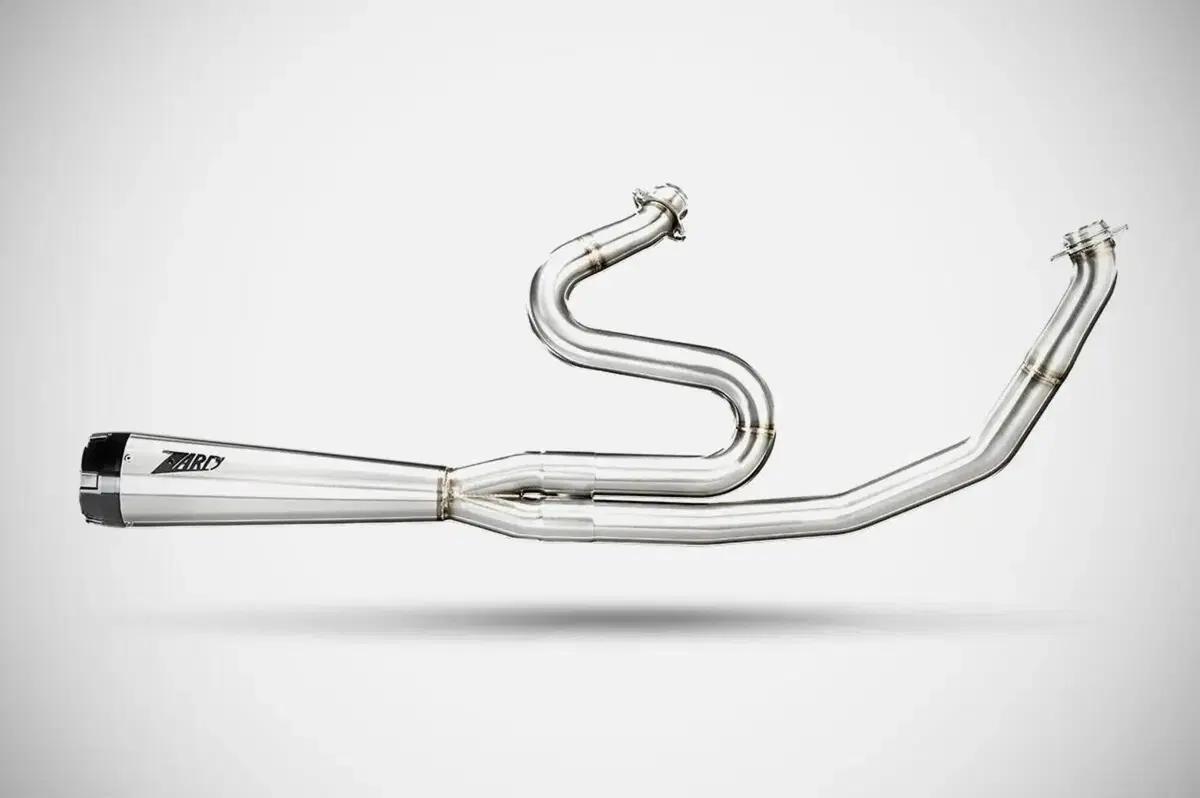 Scarico 2 in 1 Racing lucido Zard per Softail dal