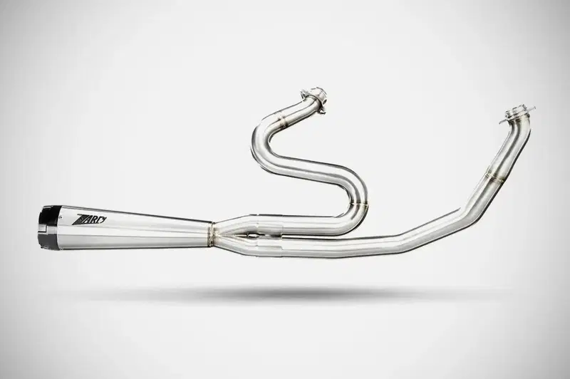 Scarico 2 in 1 Racing lucido Zard per Softail dal