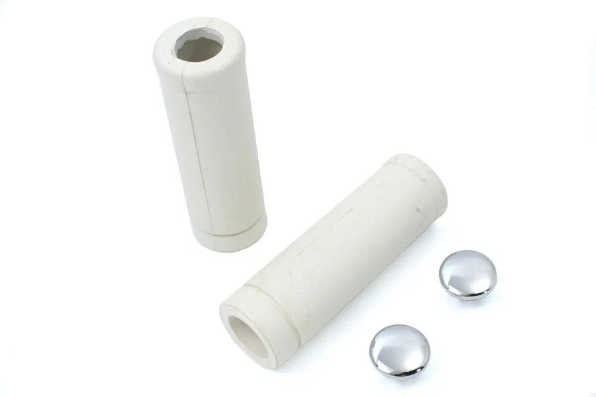 Manopole Bianche con tappi cromati per accelerator 