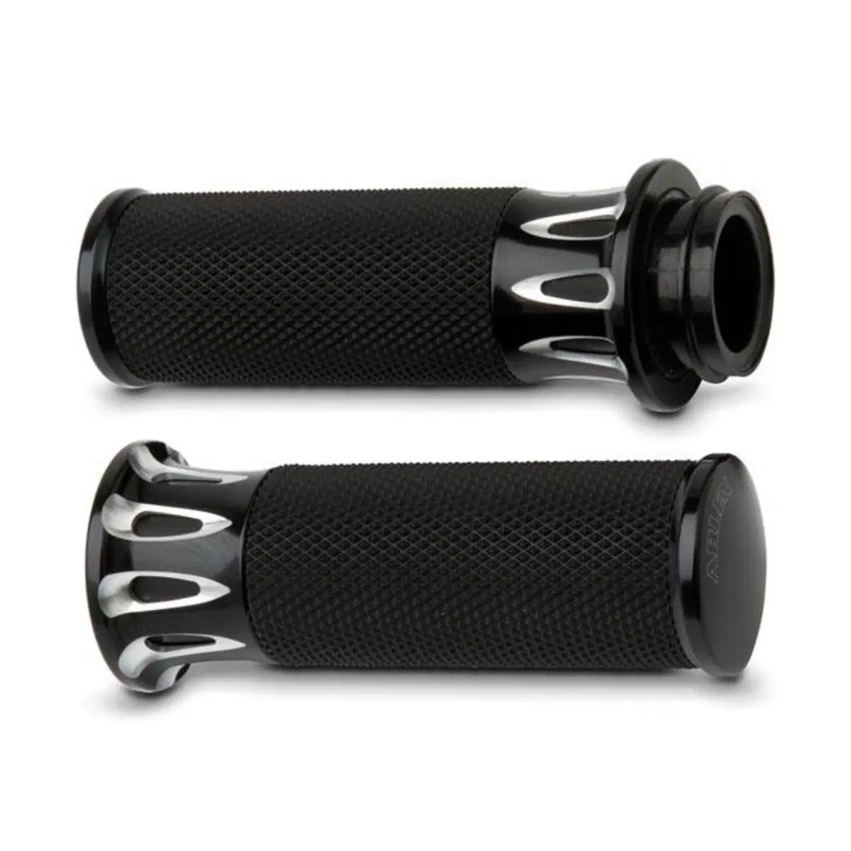 Manopole Arlen Ness Fusion Deep Cut nere per accel