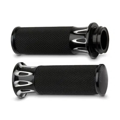 Manopole Arlen Ness Fusion Deep Cut nere per accel