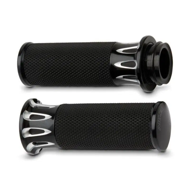 Manopole Arlen Ness Fusion Deep Cut nere per accel