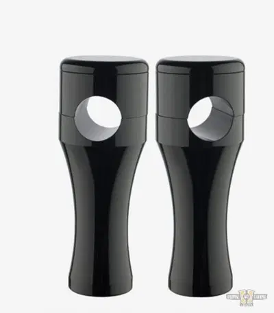 Riser alti 4'' neri dritti per manubri da 1'' Cust 