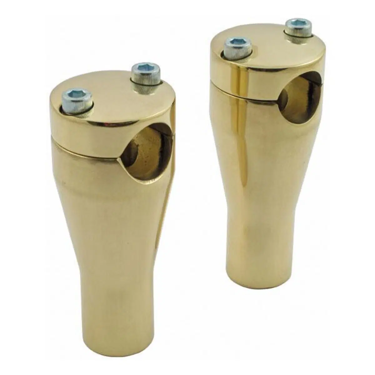 Riser Paughco alti 4'' ottone lucido Per manubri d