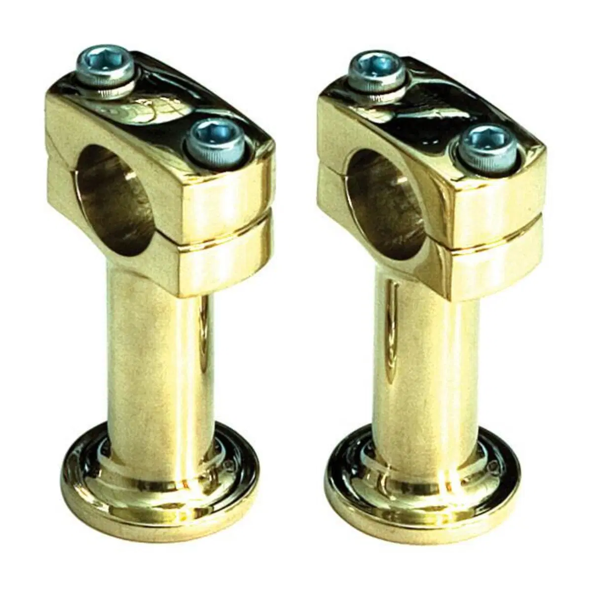 Riser Paughco alti 3'' ottone lucido Per manubri d