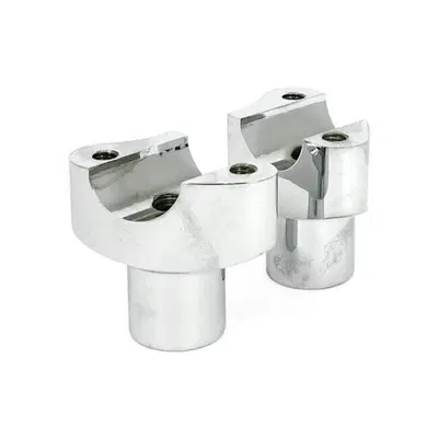 Riser in alluminio forgiato alti 2&rsquo;&rsquo;, dritti, crom 