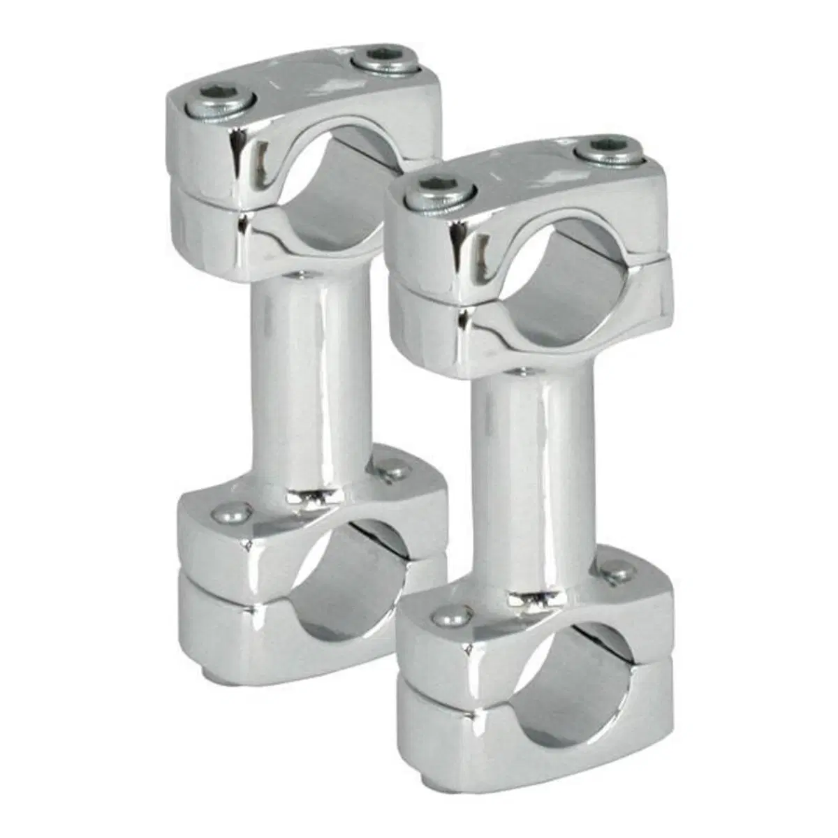 Riser Paughco Dog Bone alti 7”, cromati, Per manub
