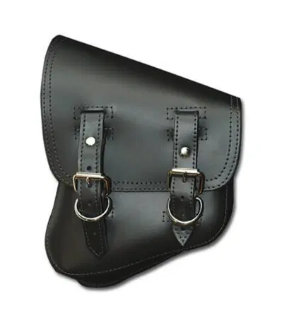 Borsa laterale nera per Softail La Rosa Design