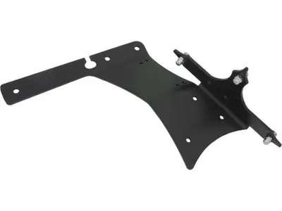 Portatarga laterale in alluminio NERO HKC per Spor 