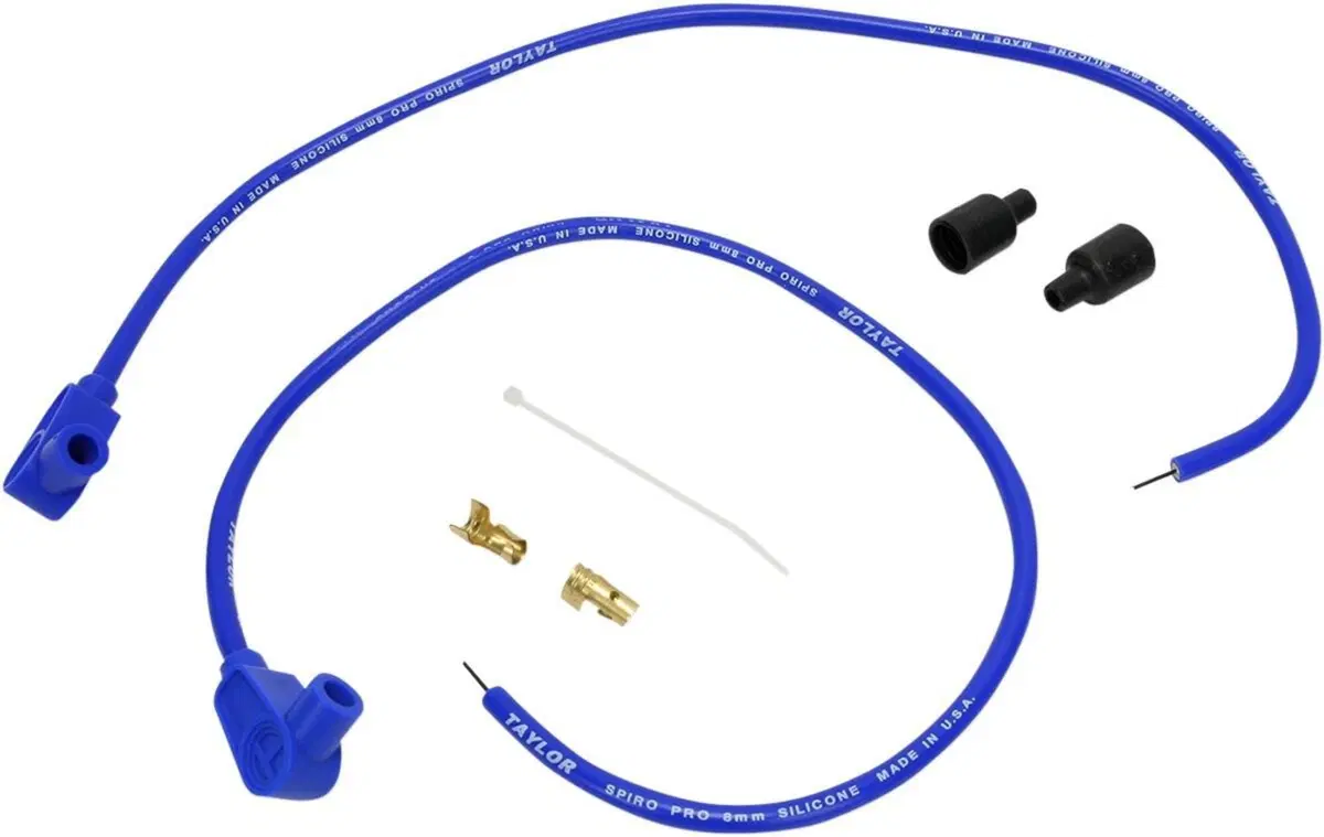 Cavi candele blu 8mm universali lunghi 60 cm (2 pe 