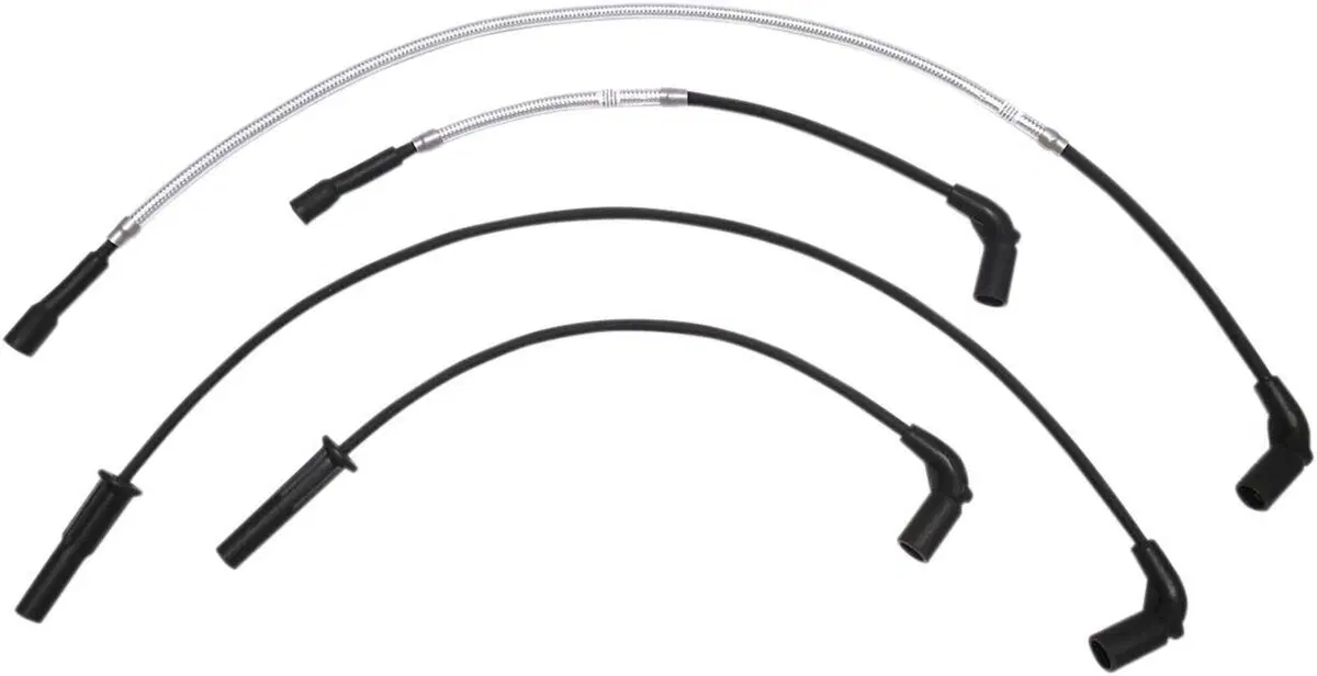 Cavi candele Magnum in treccia cromata per Touring 