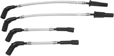 Cavi candele Magnum in treccia per Softail cromata 