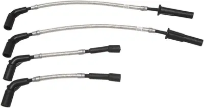 Cavi candele Magnum in treccia lucida per Softail 