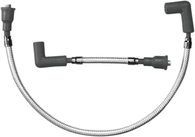 Cavi candele Magnum in treccia cromata per Softail 