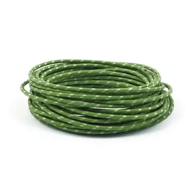 Cavo elettrico in tessuto verde-bianco Matassa da 