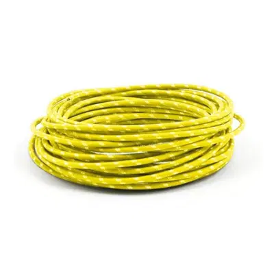 Cavo elettrico in tessuto giallo-nero Matassa da 7 