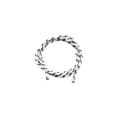 Cavo elettrico in tessuto bianco-nero Matassa da 7 