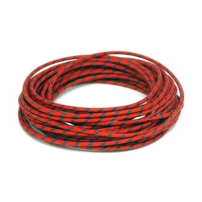 Cavo elettrico in tessuto rosso-blu Matassa da 7,5 