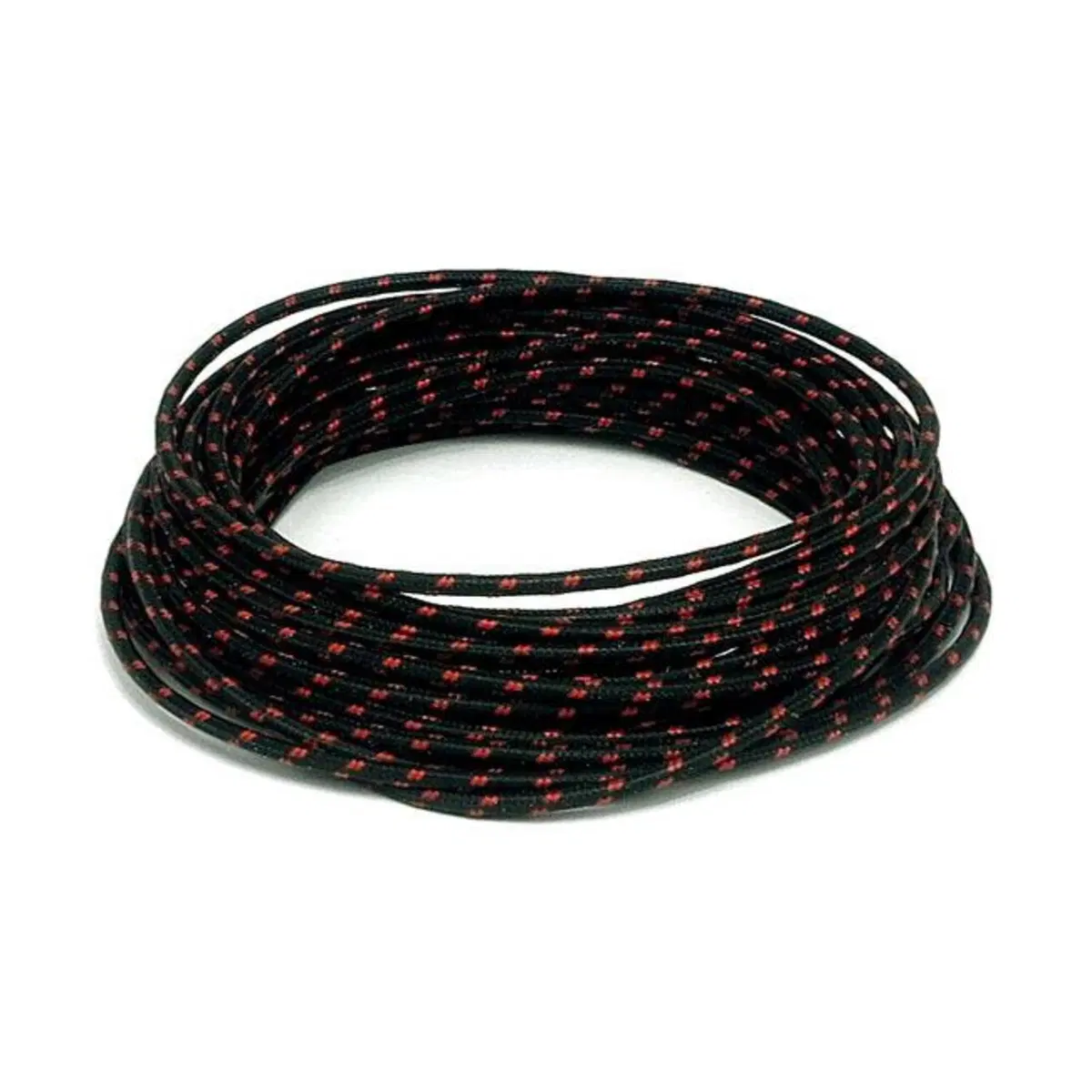 Cavo elettrico in tessuto nero-rosso Matassa da 7, 