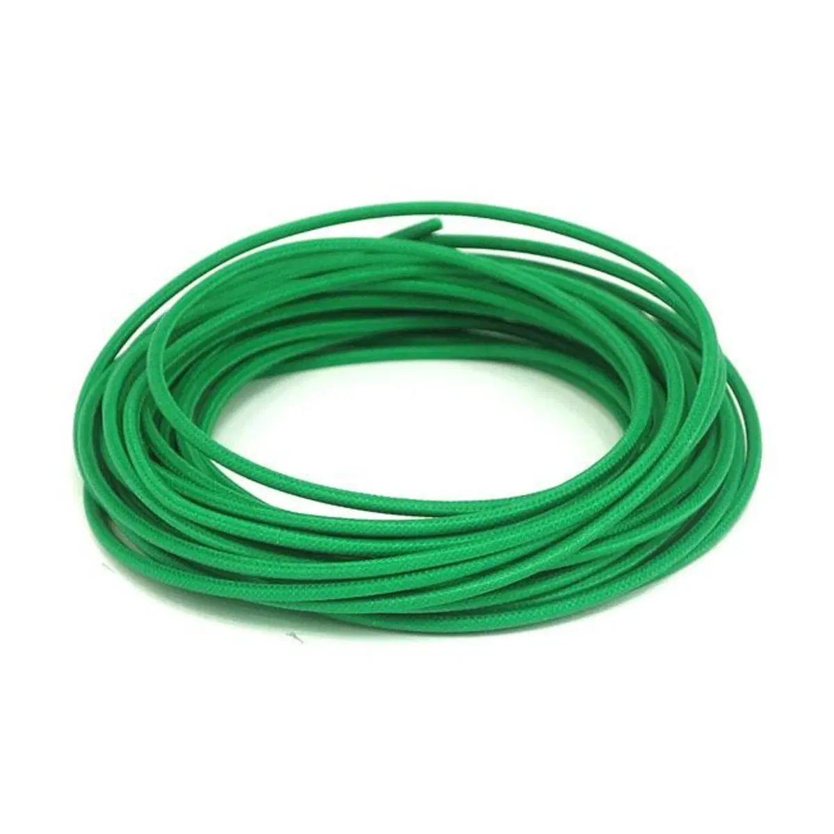 Cavo elettrico in tessuto verde Matassa da 7,5 met 