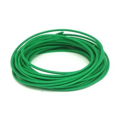 Cavo elettrico in tessuto verde Matassa da 7,5 met 