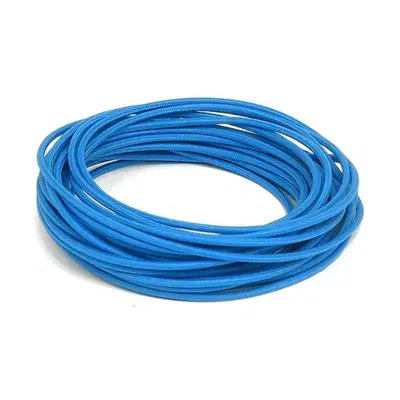 Cavo elettrico in tessuto blu Matassa da 7,5 metri 