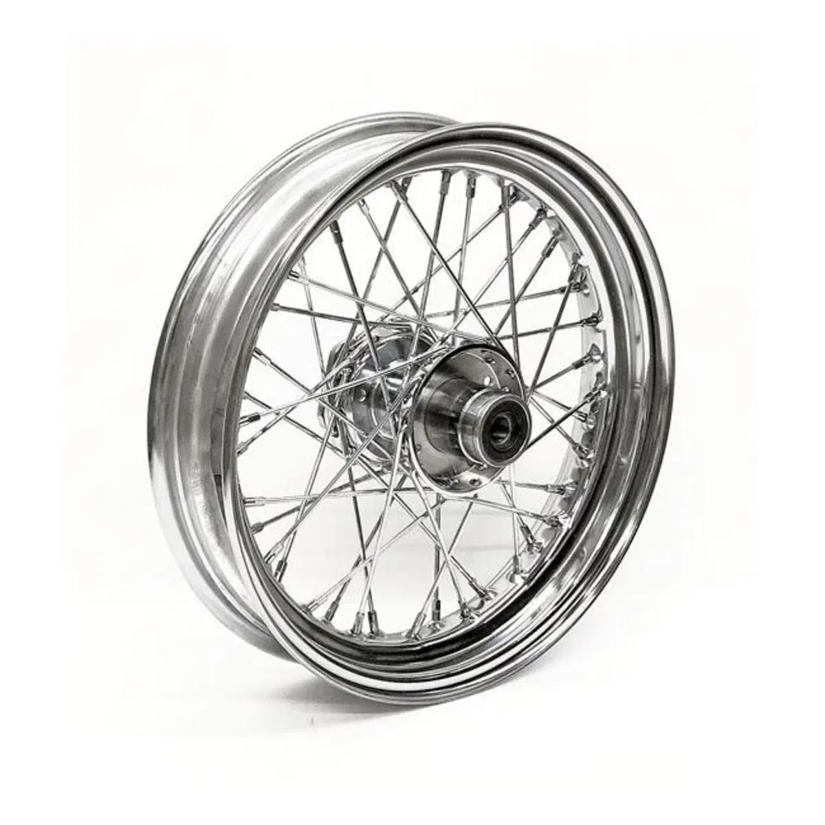 Ruota anteriore a 40 raggi cromata 16x3 Per Softai 