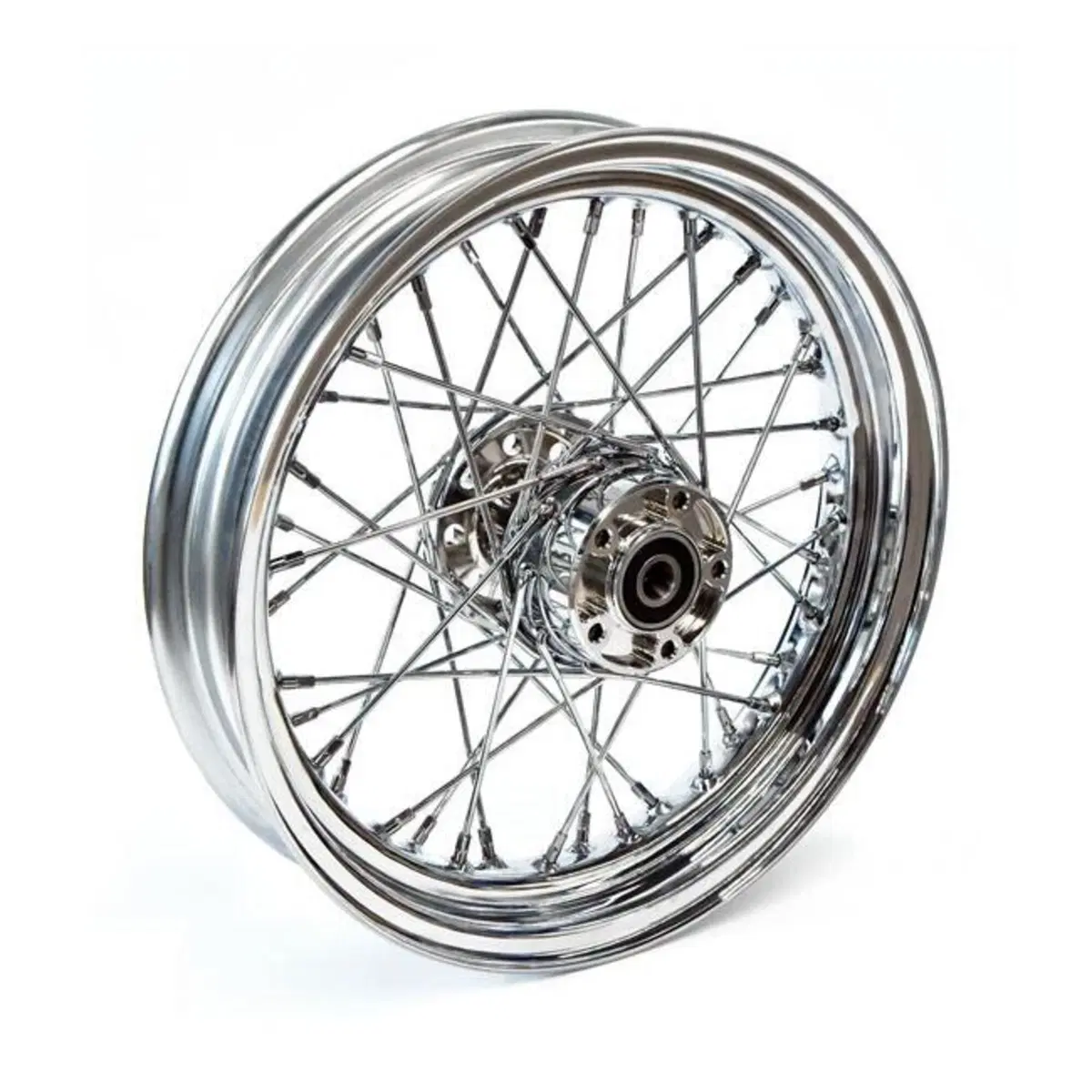 Ruota anteriore a 40 raggi cromata 16x3 Per Softai 