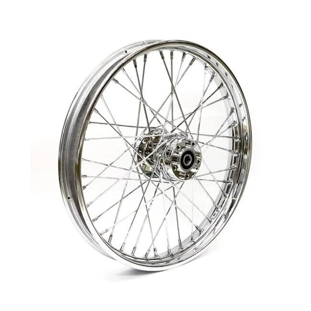 Ruota anteriore a 40 raggi cromata 21x2,15 per Sof 