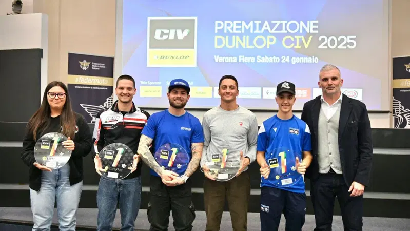 Premiati a Motor Bike Expo 2026 di campioni del Dunlop CIV e di GP Junior e Minimoto